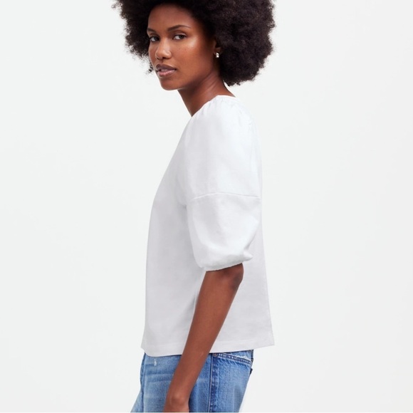 Madewell white Puff-Sleeve Tee - Picture 2 of 4